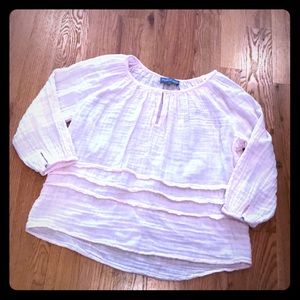 Michael Stars Blush 100% Cotton Peasant Top Size Small